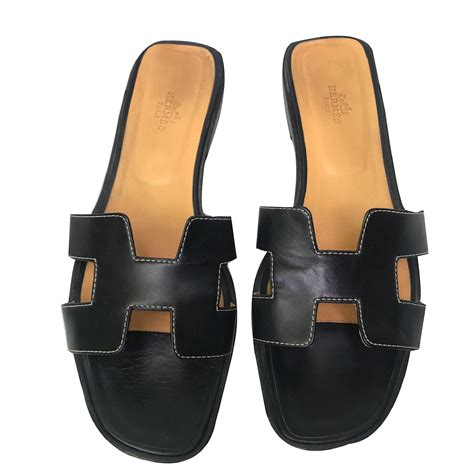 ciabattine oran hermes 2018|Oran leather mules Hermès Black size 38 EU in Leather .